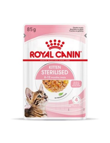 Royal Canin Kitten Sterilized Φακελάκι Για Στειρωμένα Γατάκια 6 - 12 Μηνών Με Πουλερικά Σε Ζελέ 85gr