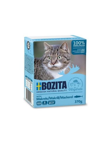Bozita Υγρή Τροφή Γάτας Με Κομμάτια Σκουμπρί Σε Ζελέ 370gr