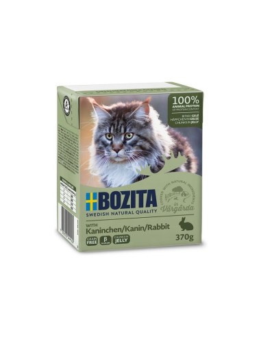 Bozita Υγρή Τροφή Γάτας Με Κομμάτια Κουνελιού Σε Ζελέ 370gr