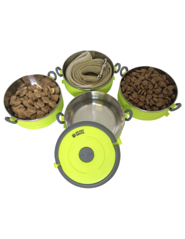 Healthy Human On The Go Pet Bento Ανοξείδωτα Μπολ Λαχανί 3τεμ. 450ml