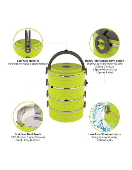 Healthy Human On The Go Pet Bento Ανοξείδωτα Μπολ Λαχανί 3τεμ. 450ml Healthy Human On The Go Pet Bento Ανοξείδωτα Μπολ Λαχανί 3τεμ. 450ml