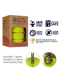 Healthy Human On The Go Pet Bento Ανοξείδωτα Μπολ Λαχανί 2τεμ. 450ml 2