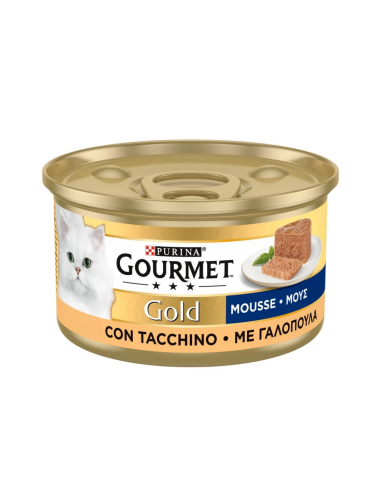 Purina Gourmet Gold Κονσέρβα Γάτας Μους Με Γαλοπούλα 85gr