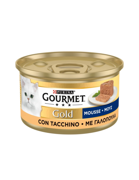 Purina Gourmet Gold Κονσέρβα Γάτας Μους Με Γαλοπούλα 85gr