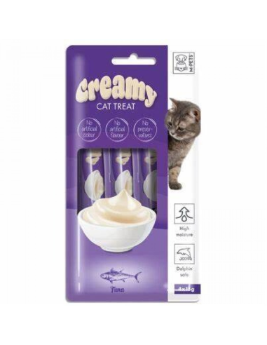 M-Pets Creamy Cat Λιχουδιά Γάτας Με Τόνο 4x15gr