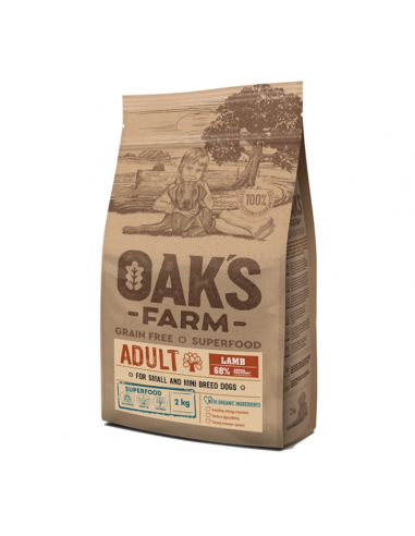 Oak's Farm Grain Free Small-Mini Adult Με Αρνί