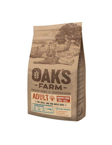 Oak's Farm Grain Free Small-Mini Adult Με Λευκό Ψάρι 2kg