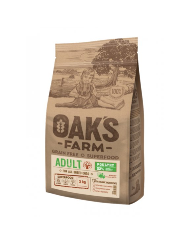 Oak's Farm Grain Free All Adult Με Πουλερικά 2kg