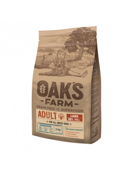 Oak's Farm Grain Free All Adult Με Αρνί 2 kg