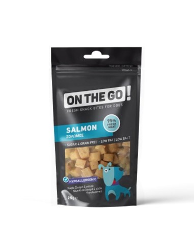 On The Go Salmon Bites Λιχουδιά Σκύλου Με Σολομό 25gr