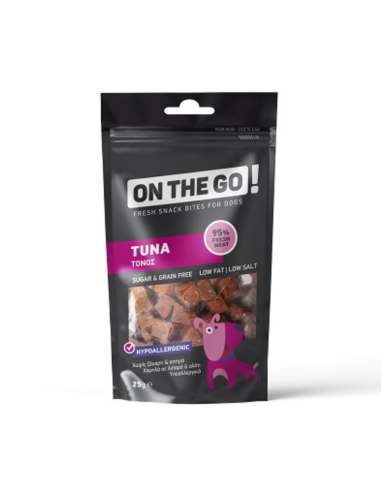 On The Go Tuna Bites Λιχουδιά Σκύλου Με Τόνο 25gr