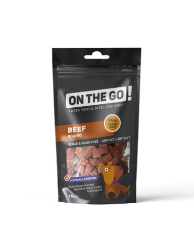 On The Go Beef Bites Λιχουδιά Σκύλου Με Βοδινό 25gr