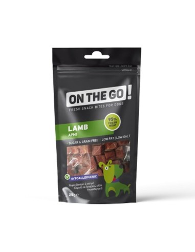 On The Go Lamb Bites Λιχουδιά Σκύλου Με Αρνί 25 gr