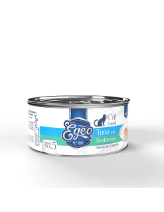 Egeo Adult Νο.5 Κονσέρβα Γάτας Με Τόνο Και Τσιπούρα Σε Ζελέ 85gr 2