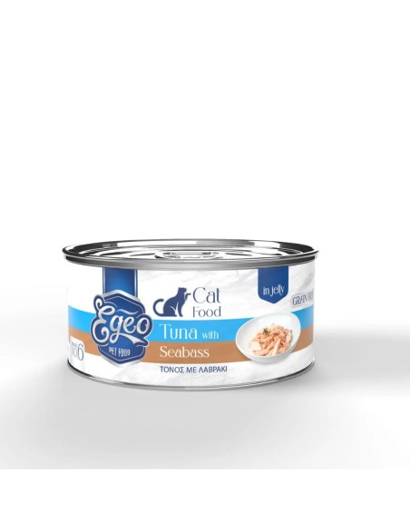 Egeo Adult Νο.6 Κονσέρβα Γάτας Με Τόνο Και Λαβράκι Σε Ζελέ 85gr Egeo Adult Νο.6 Κονσέρβα Γάτας Με Τόνο Και Λαβράκι Σε Ζελέ 85gr