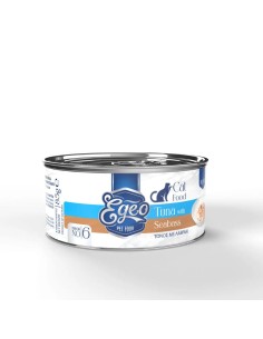 Egeo Adult Νο.6 Κονσέρβα Γάτας Με Τόνο Και Λαβράκι Σε Ζελέ 85gr 2