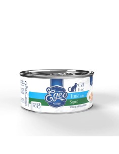 Egeo Adult Νο.8 Κονσέρβα Γάτας Με Τόνο Και Καλαμάρι Σε Ζελέ 85gr 2