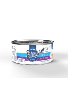 Egeo Adult Νο.10 Κονσέρβα Γάτας Με Τόνο Και Λευκό Ψάρι Σε Ζελέ 85gr 2