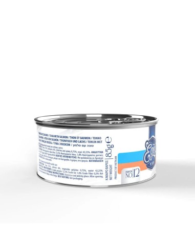 Egeo Adult Νο.12 Κονσέρβα Γάτας Με Τόνο Και Σολομό Σε Ζελέ 85gr