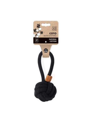 M-Pets Coto Black Loop Ball Παιχνίδι Σκύλου Σχοινί Από Φυσικό Βαμβάκι