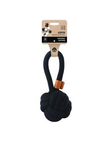 M-Pets Coto Black Loop Ball Παιχνίδι Σκύλου Σχοινί Από Φυσικό Βαμβάκι