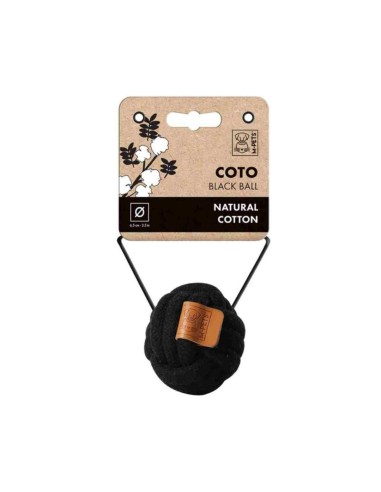 M-Pets Coto Black Ball Παιχνίδι Σκύλου Σχοινί Από Φυσικό Βαμβάκι