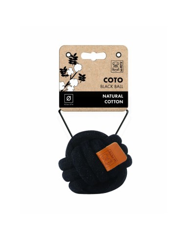 M-Pets Coto Black Ball Παιχνίδι Σκύλου Σχοινί Από Φυσικό Βαμβάκι