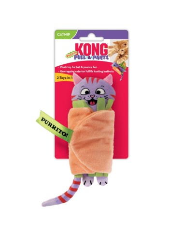 Kong Pull-A-Partz Purrito Λούτρινο Παιχνίδι Γάτας Με Catnip