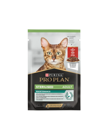 Purina Pro Plan Sterilised Adult Φακελάκι Γάτας Με Μοσχάρι 85gr