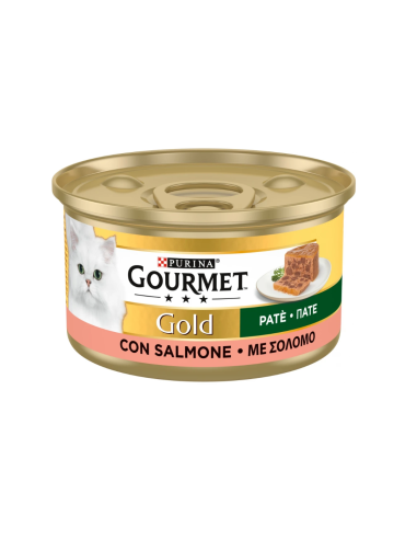 Purina Gourmet Gold Πατέ Κονσέρβα Γάτας Με Σολομό 85gr