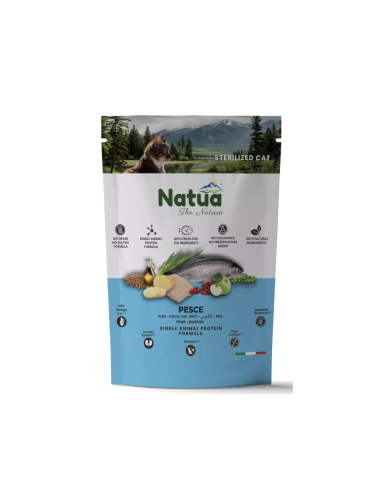 Natua Cat Adult Sterilized Τροφή Για Στειρωμένες Γάτες Με Ψάρι