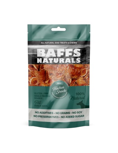 Baffs Naturals Beef Trachea Snack Λιχουδιά Σκύλου Με Τραχεία Βοδινού 100gr