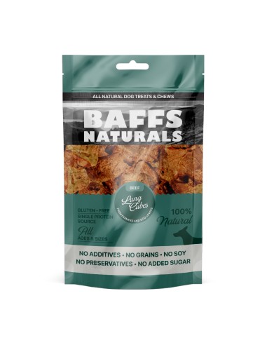 Baffs Naturals Beef Lung Cubes Λιχουδιά Σκύλου Κυβάκια Από Πνεύμονα Βοδινού 100gr