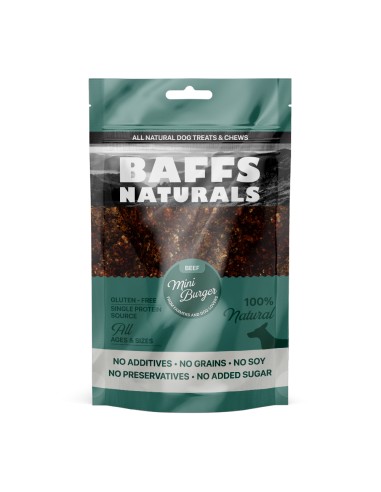 Baffs Naturals Beef Mini Burger Λιχουδιά Σκύλου Μίνι Μπέργκερ Βοδινού 100gr