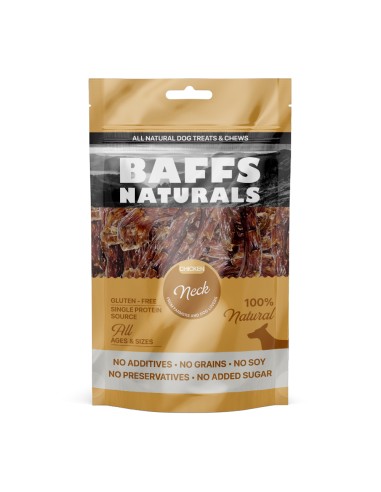 Baffs Naturals Chicken Neck Λιχουδιά Σκύλου Λαιμός Κοτόπουλου 100gr