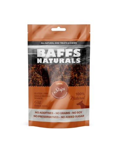 Baffs Naturals Lamb Strips Λιχουδιά Σκύλου Λωρίδες Αρνιού 100gr