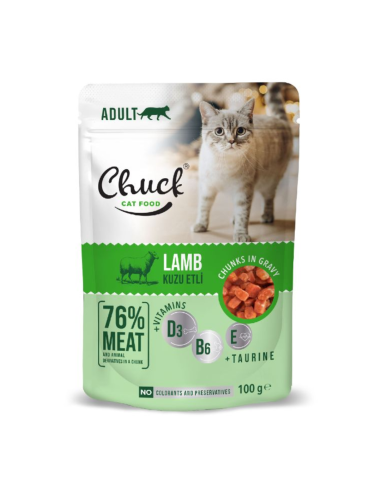 Chuck Cat Pouch Lamb Φακελάκι Γάτας Με Αρνί Σε Σάλτσα 100gr