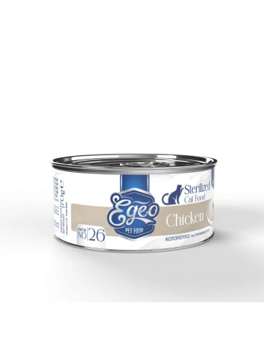 Egeo Adult Νο.26 Κονσέρβα Για Στειρωμένη Γάτα Με Στήθος Κοτόπουλο Σε Ζωμό 70gr