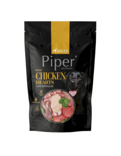 Piper Adult Chicken Hearts & Spinach Φακελάκι Για Σκύλους Με Καρδιές Κοτόπουλου Και Σπανάκι 500gr