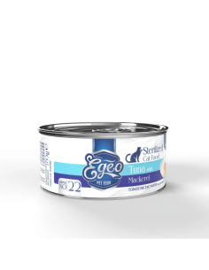 Egeo Adult Νο.22 Κονσέρβα Για Στειρωμένη Γάτα Με Τόνο Και Σκουμπρί Σε Ζωμό 70grωμό 70gr