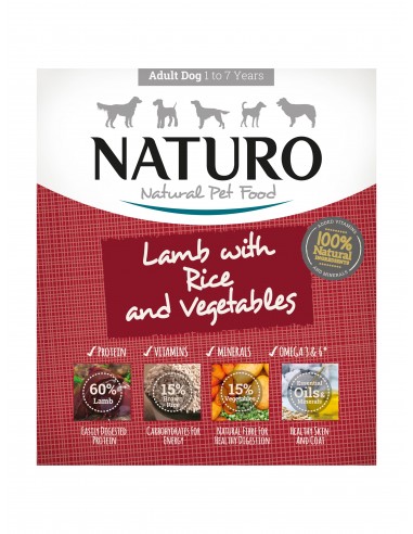 Naturo Dog Δισκάκι Σκύλου Με Αρνί, Ρύζι Και Λαχανικά 400gr