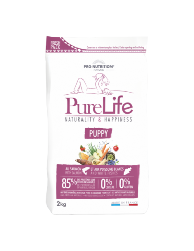 Pro-Nutrition Pure Life Dog Puppy Με Σολομό Και Λευκό Ψάρι