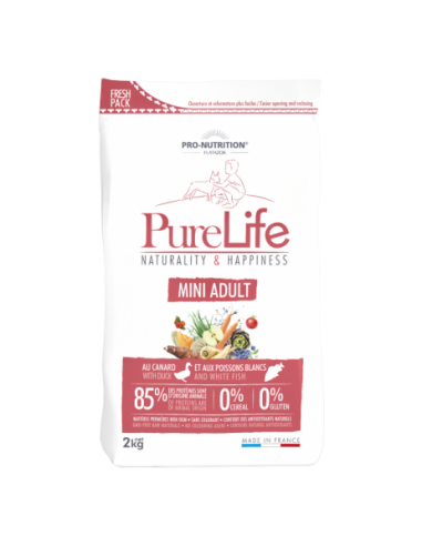 Pro-Nutrition Pure Life Dog Mini Adult Με Πάπια Και Λευκό Ψάρι