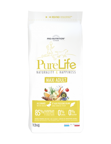 Pro-Nutrition Pure Life Dog Maxi Adult Με Πάπια Και Λευκό Ψάρι 12kg Pro-Nutrition Pure Life Dog Maxi Adult Με Πάπια Και Λευκό Ψάρι 12kg