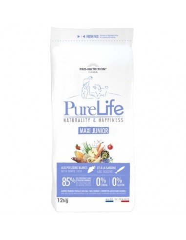 Pro-Nutrition Pure Life Dog Maxi Junior Με Λευκό Ψάρι Και Σαρδέλα 12kg