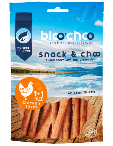 Bloo Choo Snack Chicken Sticks Λιχουδιές Με Κοτόπουλο 80 gr 1+1 FREE