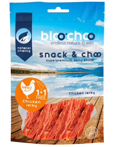 BlooChoo Snack Chicken Jerky Λιχουδιές Με Κοτόπουλο 80gr 1+1 FREE