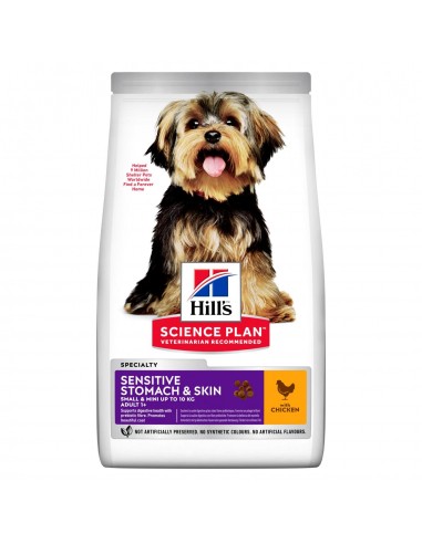 Hill's Science Plan Sensitive Stomach & Skin Small & Mini Adult Τροφή Για Σκύλους Με Κοτόπουλο 1.5 kg