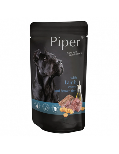 Piper Adult Lamb, Carrot & Brown Rice Φακελάκι Για Σκύλους Με Αρνί, Καρότο & Καστανό Ρύζι 500gr