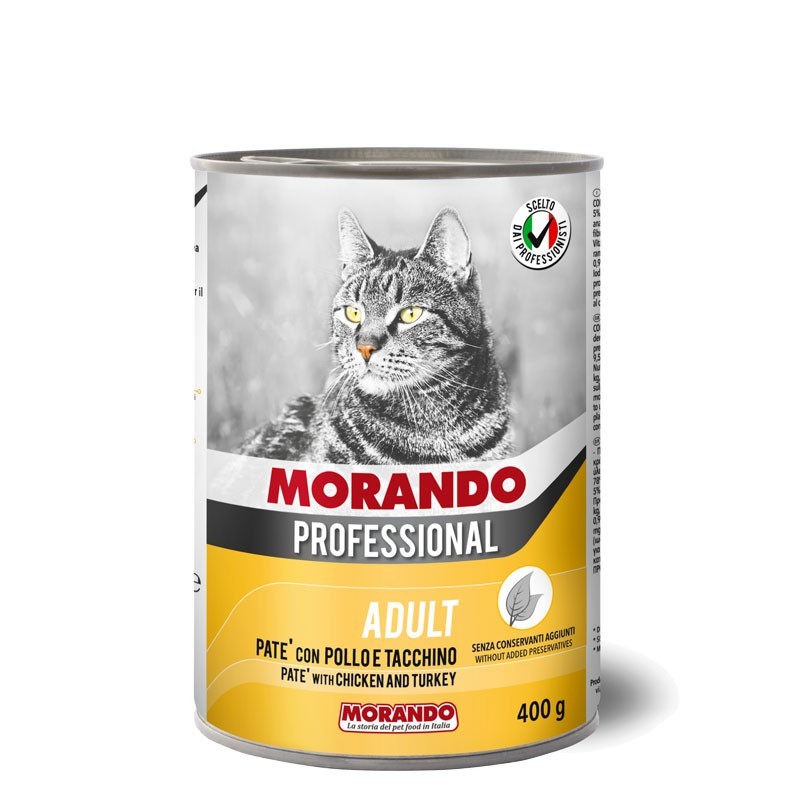 Morando Professional Κονσέρβα Γάτας Με Κοτόπουλο Και Γαλοπούλα 400 gr